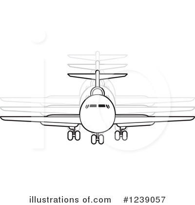 Royalty-Free (RF) Airplane Clipart Illustration by Lal Perera - Stock Sample #1239057