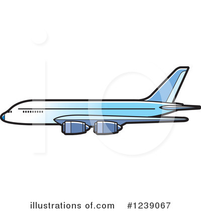 Royalty-Free (RF) Airplane Clipart Illustration by Lal Perera - Stock Sample #1239067