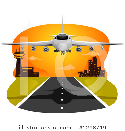 Royalty-Free (RF) Airplane Clipart Illustration by BNP Design Studio - Stock Sample #1298719
