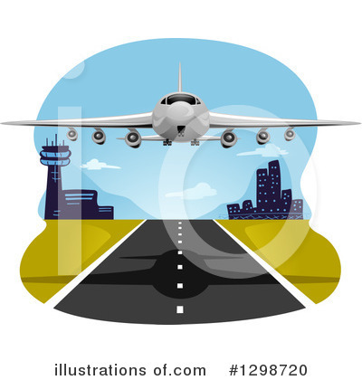 Royalty-Free (RF) Airplane Clipart Illustration by BNP Design Studio - Stock Sample #1298720