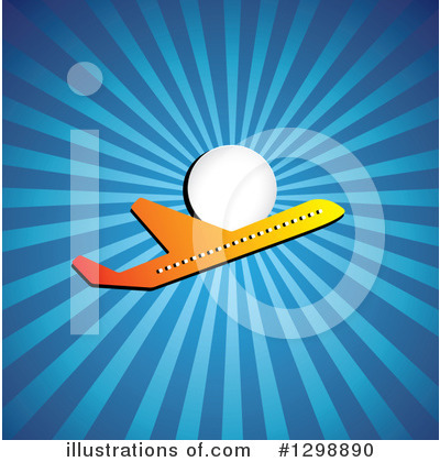 Royalty-Free (RF) Airplane Clipart Illustration by ColorMagic - Stock Sample #1298890