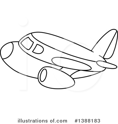 Royalty-Free (RF) Airplane Clipart Illustration by yayayoyo - Stock Sample #1388183