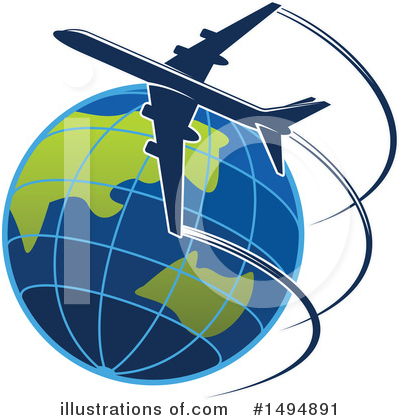 Royalty-Free (RF) Airplane Clipart Illustration by Vector Tradition SM - Stock Sample #1494891