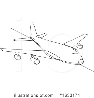 Royalty-Free (RF) Airplane Clipart Illustration by patrimonio - Stock Sample #1633174