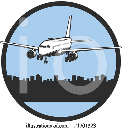 Royalty-Free (RF) Airplane Clipart Illustration by Vector Tradition SM - Stock Sample #1701323