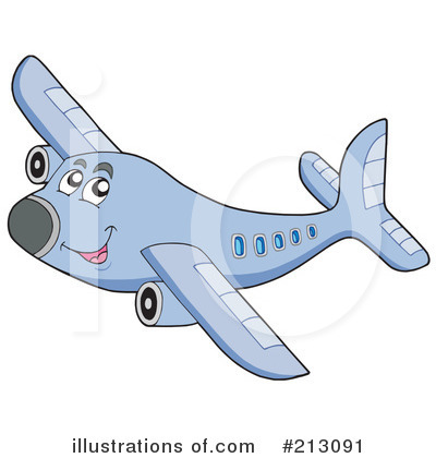 Royalty-Free (RF) Airplane Clipart Illustration by visekart - Stock Sample #213091