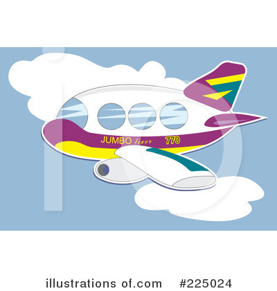Royalty-Free (RF) Airplane Clipart Illustration by Prawny - Stock Sample #225024