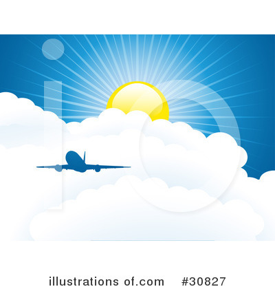 Royalty-Free (RF) Airplane Clipart Illustration by elaineitalia - Stock Sample #30827
