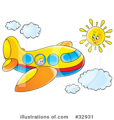 Royalty-Free (RF) Airplane Clipart Illustration by Alex Bannykh - Stock Sample #32931