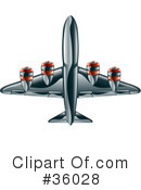 Airplane Clipart #36028 by AtStockIllustration