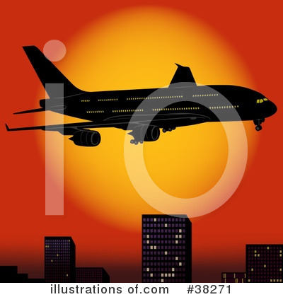 Royalty-Free (RF) Airplane Clipart Illustration by dero - Stock Sample #38271