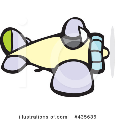 Royalty-Free (RF) Airplane Clipart Illustration by xunantunich - Stock Sample #435636