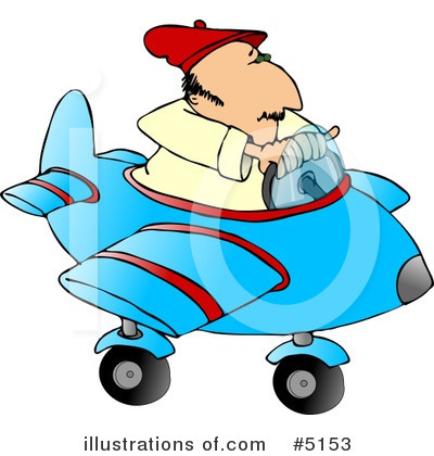 Royalty-Free (RF) Airplane Clipart Illustration by djart - Stock Sample #5153