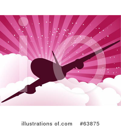Royalty-Free (RF) Airplane Clipart Illustration by elaineitalia - Stock Sample #63875