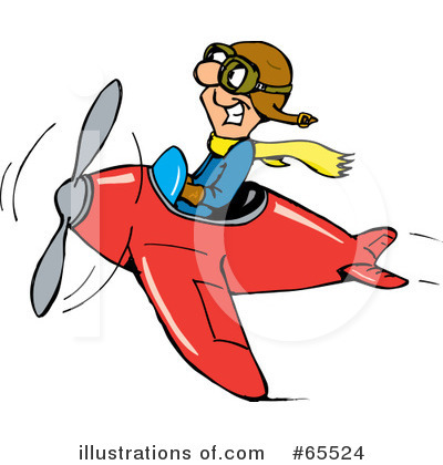 Royalty-Free (RF) Airplane Clipart Illustration by Dennis Holmes Designs - Stock Sample #65524