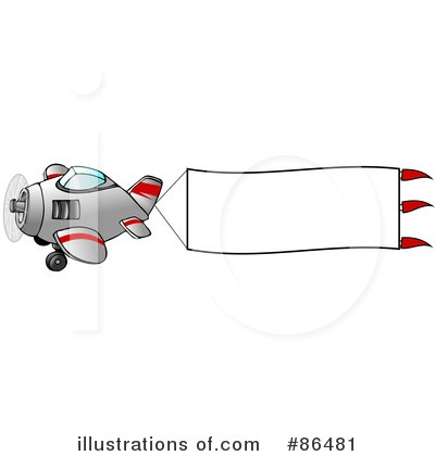 Royalty-Free (RF) Airplane Clipart Illustration by djart - Stock Sample #86481