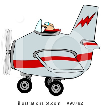 Royalty-Free (RF) Airplane Clipart Illustration by djart - Stock Sample #98782