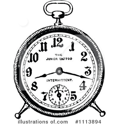 Royalty-Free (RF) Alarm Clock Clipart Illustration by Prawny Vintage - Stock Sample #1113894