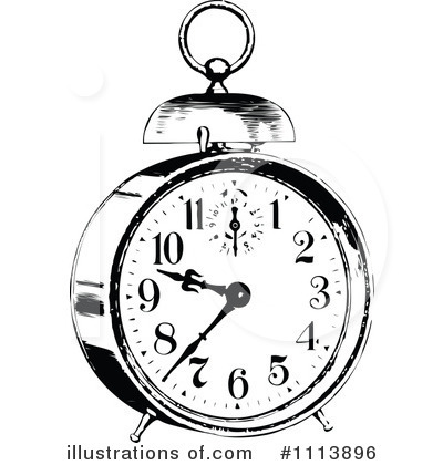 Royalty-Free (RF) Alarm Clock Clipart Illustration by Prawny Vintage - Stock Sample #1113896