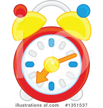 Royalty-Free (RF) Alarm Clock Clipart Illustration by Alex Bannykh - Stock Sample #1351537