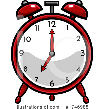 Alarm Clock Clipart #1746988 by Hit Toon