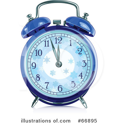 Royalty-Free (RF) Alarm Clock Clipart Illustration by Pushkin - Stock Sample #66895