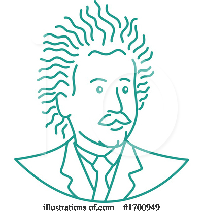 Royalty-Free (RF) Albert Einstein Clipart Illustration by patrimonio - Stock Sample #1700949