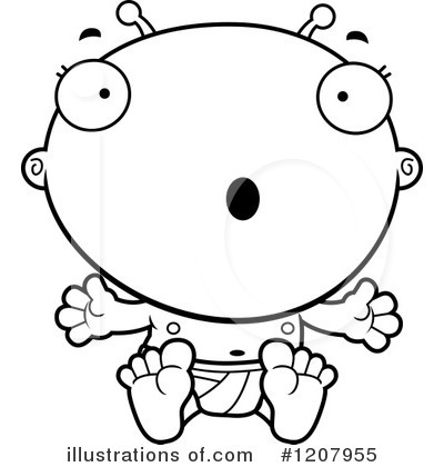 Royalty-Free (RF) Alien Baby Clipart Illustration by Cory Thoman - Stock Sample #1207955