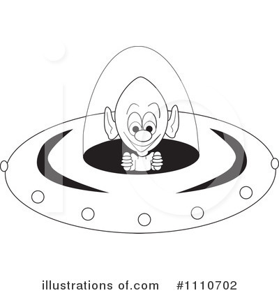 Royalty-Free (RF) Alien Clipart Illustration by Dennis Holmes Designs - Stock Sample #1110702