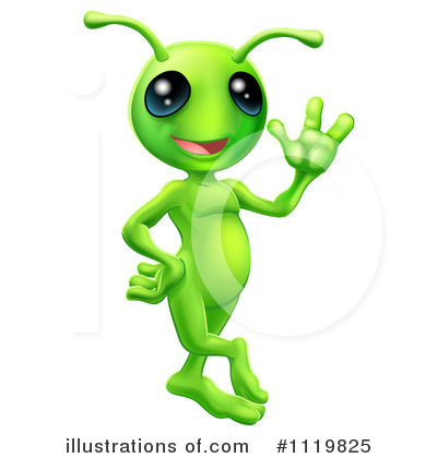 Royalty-Free (RF) Alien Clipart Illustration by AtStockIllustration - Stock Sample #1119825