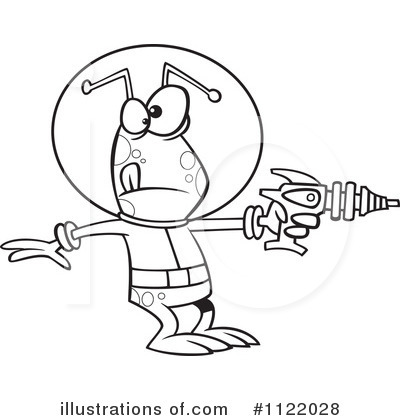 Royalty-Free (RF) Alien Clipart Illustration by toonaday - Stock Sample #1122028