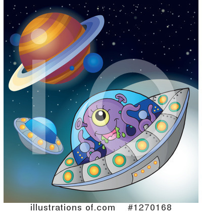 Royalty-Free (RF) Alien Clipart Illustration by visekart - Stock Sample #1270168