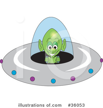 Royalty-Free (RF) Alien Clipart Illustration by Dennis Holmes Designs - Stock Sample #36053