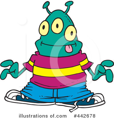 Royalty-Free (RF) Alien Clipart Illustration by toonaday - Stock Sample #442678