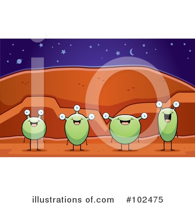 Royalty-Free (RF) Aliens Clipart Illustration by Cory Thoman - Stock Sample #102475