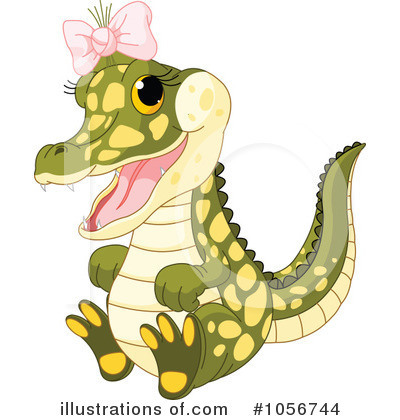 Royalty-Free (RF) Alligator Clipart Illustration by Pushkin - Stock Sample #1056744