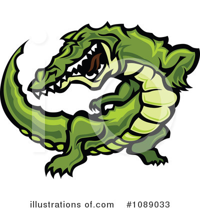 Royalty-Free (RF) Alligator Clipart Illustration by Chromaco - Stock Sample #1089033