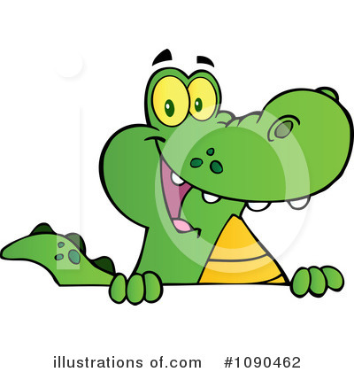 Royalty-Free (RF) Alligator Clipart Illustration by Hit Toon - Stock Sample #1090462