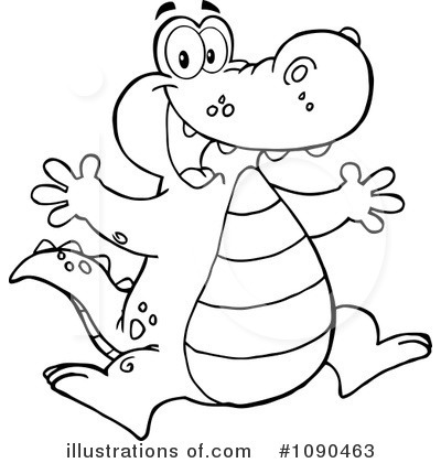 Royalty-Free (RF) Alligator Clipart Illustration by Hit Toon - Stock Sample #1090463