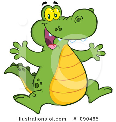 Royalty-Free (RF) Alligator Clipart Illustration by Hit Toon - Stock Sample #1090465