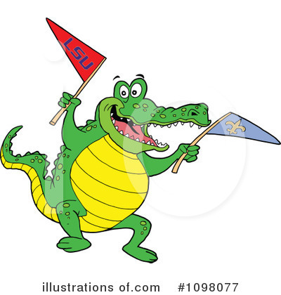 Royalty-Free (RF) Alligator Clipart Illustration by LaffToon - Stock Sample #1098077