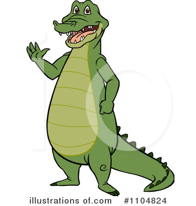 Royalty-Free (RF) Alligator Clipart Illustration by Cartoon Solutions - Stock Sample #1104824