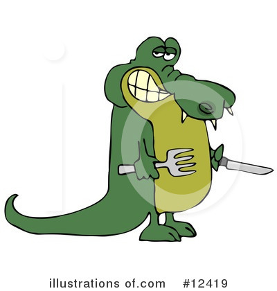 Royalty-Free (RF) Alligator Clipart Illustration by djart - Stock Sample #12419