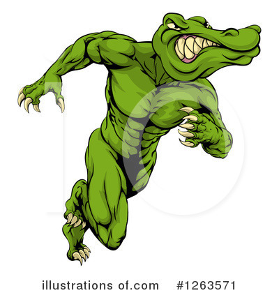 Royalty-Free (RF) Alligator Clipart Illustration by AtStockIllustration - Stock Sample #1263571
