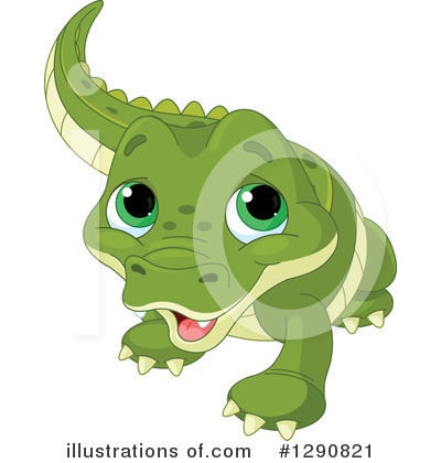 Royalty-Free (RF) Alligator Clipart Illustration by Pushkin - Stock Sample #1290821