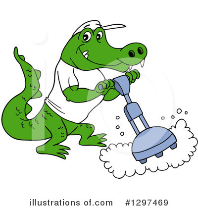 Royalty-Free (RF) Alligator Clipart Illustration by LaffToon - Stock Sample #1297469