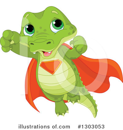 Royalty-Free (RF) Alligator Clipart Illustration by Pushkin - Stock Sample #1303053
