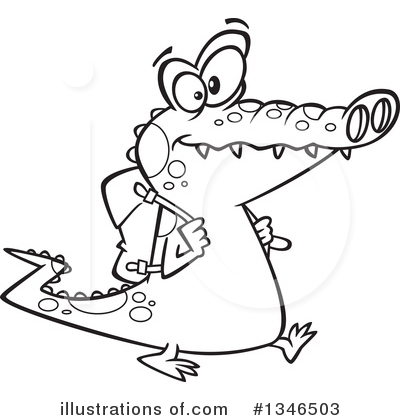 Alligator Clipart #1346503 by toonaday