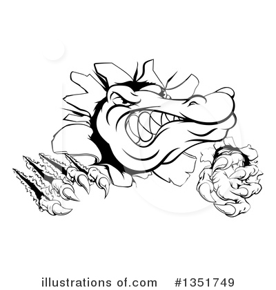 Royalty-Free (RF) Alligator Clipart Illustration by AtStockIllustration - Stock Sample #1351749