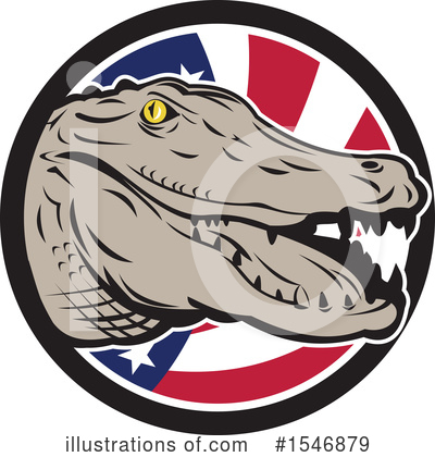 Royalty-Free (RF) Alligator Clipart Illustration by patrimonio - Stock Sample #1546879
